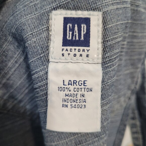 Gap Industrial Wide Leg Denim Overalls Size L - Picture 12 of 14